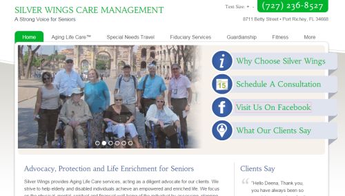 Silver Wings Care Management Site Redesign