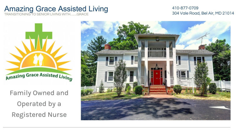 Amazing Grace Assisted Living home page screenshot above the fold